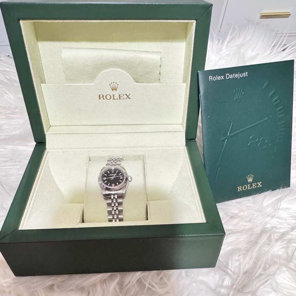 Rolex Oyster Perpetual Featuring a Jubilee Bracelet With Black Dial